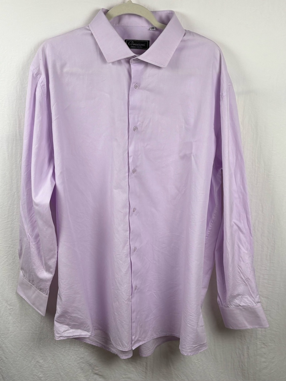 Bresciani Platinum Collection 49/20 3Xl 4XL Mens Lavender pink Dress Shirt